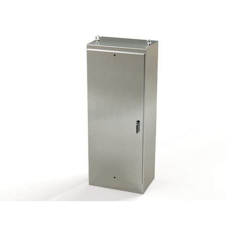 Saginaw Control & Engineering 1/4 Turn Latch, 3 Point Latch with Padlock/Keylock Handle Electrical Enclosures, 90 in H, 24 in D SCE-90EL3624SS6FS